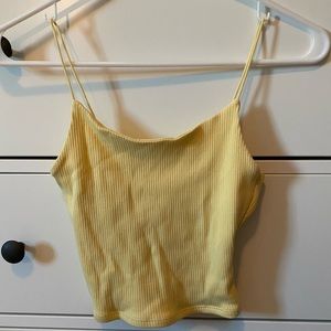NWT Garage Yellow Ribbed Tank Top